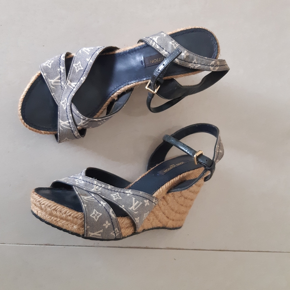 Rope wedge heels louis Vuitton - Picture 1 of 4